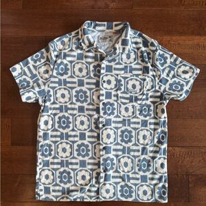 Howler Brothers Blue and White Floral Men's Shirt